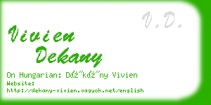 vivien dekany business card